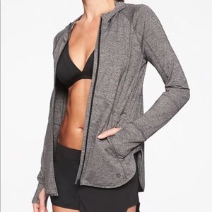 ATHLETA Heather Baja UPF Jacket, Black,Small. NWOT